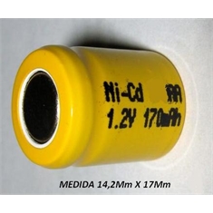 Bateria N-110AA - níquel cádmio MEDIDA 14.2mm x 17.0mm