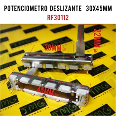 Potenciômetro Deslizante RF30112 (Medidas ~ 30X45mm) - Diversos - RF30112 - 10KBX2