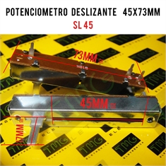 Potenciômetro Deslizante SL45 (Medidas ~ 45x73mm) - Diversos - SL45 - B100K