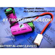 SL-2361 - Bateria Tadiran SL2361 2/3AA, 3.6 Volt, inorganic Lithium Battery 3.6v 1650mAh, PLC,CNC,MACHINES robots