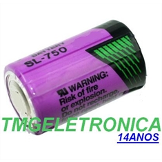 SL-750 - Bateria SL-750 Tadiran 3.6v, Lithium Battery Size 1/2AA, SL750 Lithium Thionyl Chloride Cells non-rechargeable - Bateria SL-750 - Tadiran  (Standard)