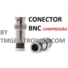 CONECTOR BNC-MACHO PARA COMPRESSÃO RG59 CFTV- COD1001