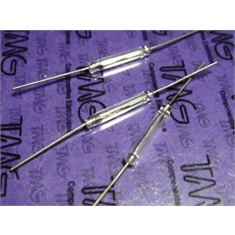Reed Switch SPST 2Pinos - Size 14Mm X Ø 2Mm, Ampola de Vidro, Magnetic Reed Switches,GLASS Reed Switches 0,5Amper (SPST) Normally Open (N.O.) Contato Normal aberto (NA) - Estanhado - Reed Switch SPST 2Pinos//CONTATO Estanhado