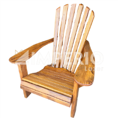 Cadeira Pavão ou Adirondack em Madeira Peroba Rosa - Império Lazer - CADEIRA PAVÃO