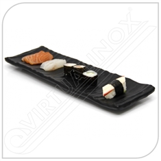  Travessa Sushi-Sashimi Retangular 32X10cm Melamina 100% - Gourmet Mix - Código: GX5381