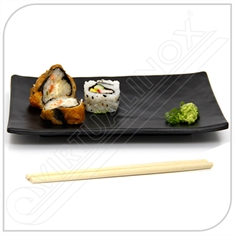  Travessa Sushi-Sashimi Retangular 25 x 17cm Melamina 100% - Gourmet Mix - Código: GX5363