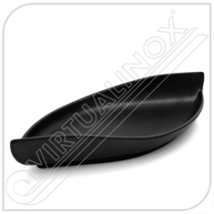 Travessa Sushi-Sashimi Oval Black 28x13cm Melamina 100% - Gourmet Mix - Código: GX5365