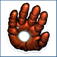 Adesivo Mão do Homem de Ferro (Importado)