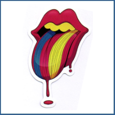 Adesivo Rolling Stones - Estilizado (Importado)