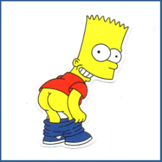 Adesivo Bart Simpson