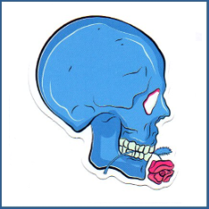 Adesivo Blue Skull