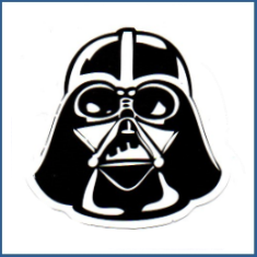 Adesivo Darth Vader - Cartoon (Importado)