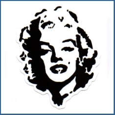 Adesivo Marilyn Monroe P&B
