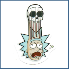 Adesivo Rick e Morty - Rick + Caveira