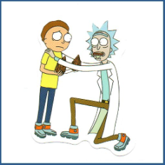 Adesivo Rick e Morty - Cenas do Cartoon 2