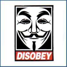Adesivo Disobey (Máscara Dali)
