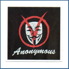 Adesivo Anonymous (V de Vingança)