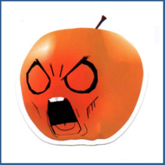 Adesivo Angry Apple