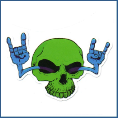 Adesivo Green Skull