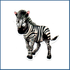 Adesivo Zebra (Caricatica)