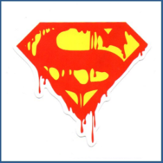 Adesivo Superman Logo Melting