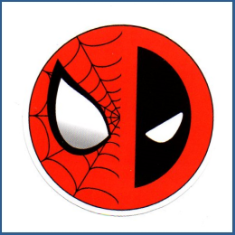 Adesivo Spiderman Deadpool -Ball