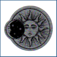 Adesivo metálico - Sol & Lua