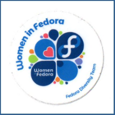 Adesivo - Women in Fedora Linux