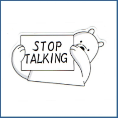 Adesivo Stop Talking