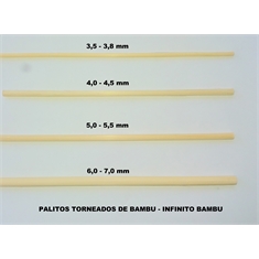 Varetas De Bambu - 4.0 Mm - 40 Cm - 500 unidades
