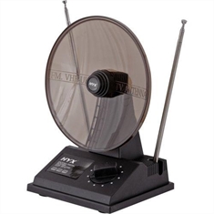 Antena UHF/VHF/FM Interna UVFI-101 mesa refletor redondo Preta HYX
