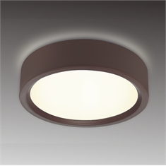 Luminária Plafon de Sobrepor Redondo Smart Em Alumínio 50cm, na cor Café - 385-5