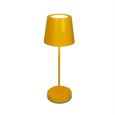 Abajur Living Redondo, cor Amarelo para 1 Lâmpada E27 - 638-1-AM