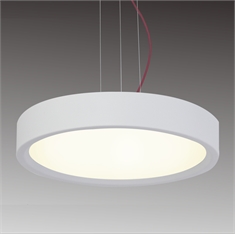 Luminária Pendente Redondo Smart Branco, em Alumínio e Vidro 50cm - 386-5-BR