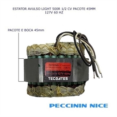 Estator Avulso do Motor Peccinin Dz Light 500 R 45MM 100% Original - 127V