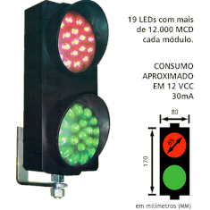 Semáforo De Liberação Vermelho/verde 19 Led's