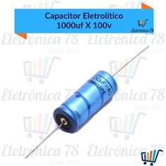 6 Peças Capacitor Eletrolitico Axial 1000uf X 100v Philips