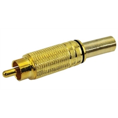 10 X Plug Rca 6mm Gold Profissional 5-preto+5-vermelho