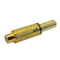 15 X Jack Rca 4mm Gold Profissional / Kit Com 15 Peças
