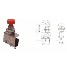 Chave Micro-switch Kw11-3z-1-105 Vermelho Kit C/40 Pçs