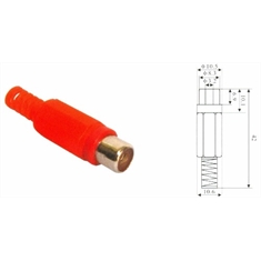 120x Conector Hpm-401 Vm Plug Rca Fêmea Plástico P/ Extensão