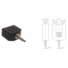 Plug Adaptador Had-045 P/2jack/2j Stereo Kit C/20 Pçs