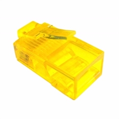 Plug Modular Yh012 8p8c Rj45 Amarelo Kit Com 100 Peças