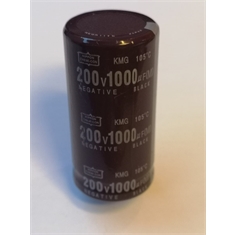 CAPACITOR ELETROLITICO 1000UF/200V SNAP-IN 25X50 105°C- Código:5926