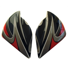 Tampa Lateral Capacete ZEUS 803 A19 BLK/RED