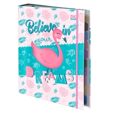 Caderno Argolado Universitário Dac Trendy Flamingo