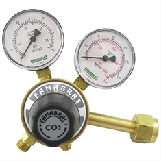 Regulador de Pressão RI 50 CO2 com Manômetro - FAMABRÁS - Regulador de Pressão RI 50 CO2 com Manômetro