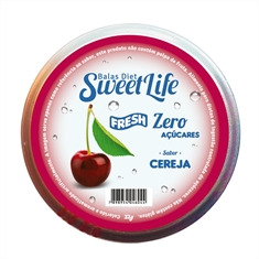 Bala sem açúcar Sweet Life 32g - Cereja
