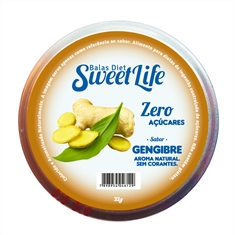 Bala sem açúcar Sweet Life 32g - Gengibre
