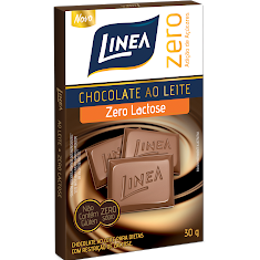 Chocolate ao leite zero açúcar zero lactose Linea Sucralose - 3 Unid. x 30g